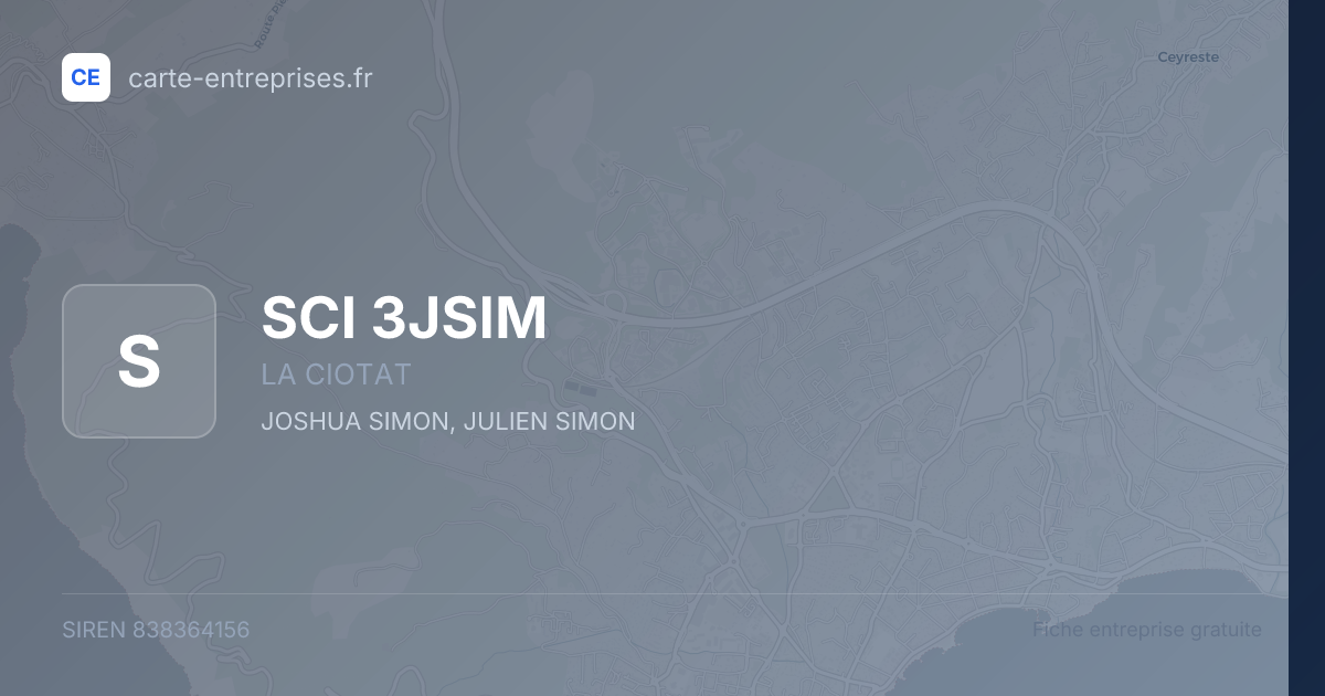 SCI 3JSIM — 838364156 — fiche entreprise