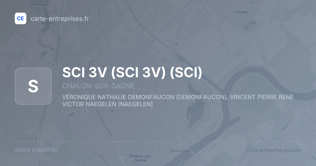 SCI 3V (SCI 3V) (SCI) — 978637197 — fiche entreprise