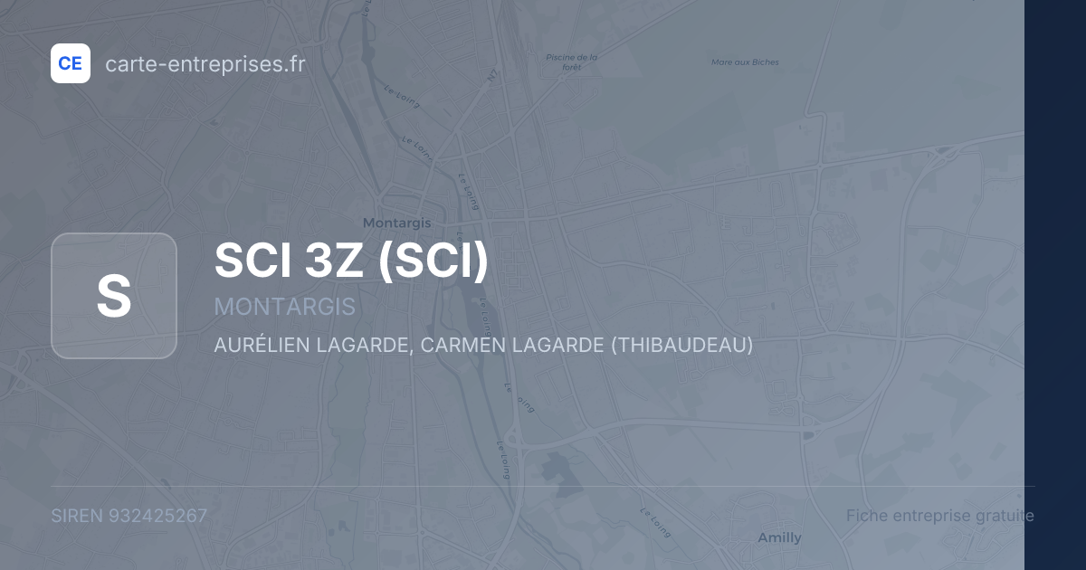 SCI 3Z (SCI) — 932425267 — fiche entreprise