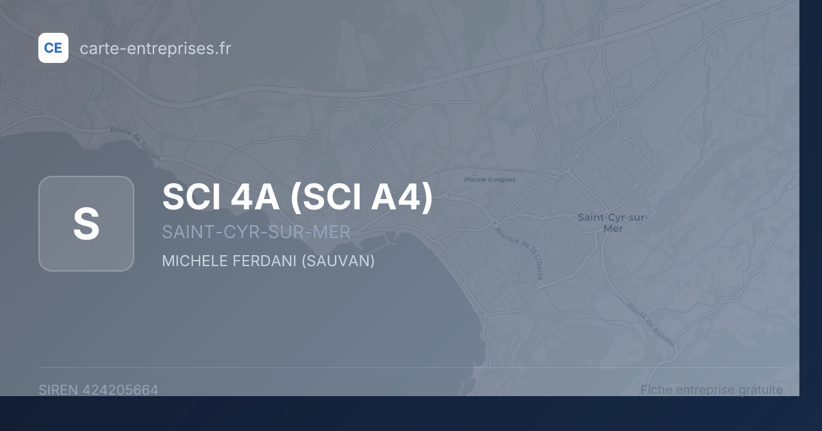 SCI 4A (SCI A4) — 424205664 — fiche entreprise