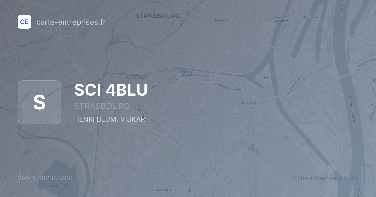 SCI 4BLU — 482033800 — fiche entreprise