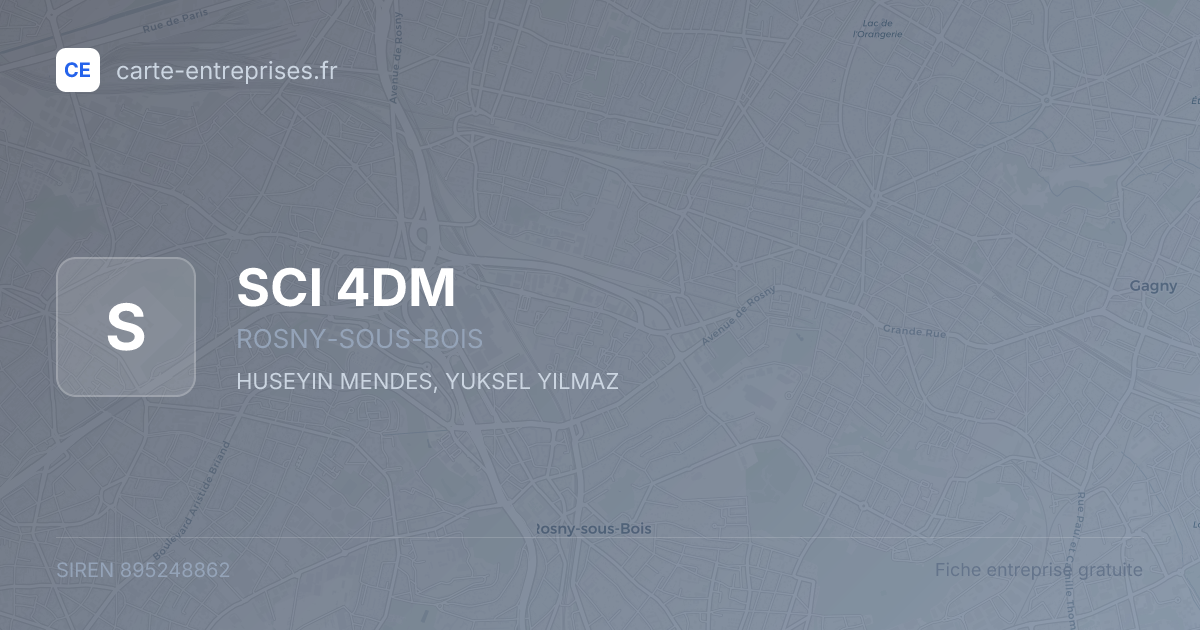 SCI 4DM — 895248862 — fiche entreprise