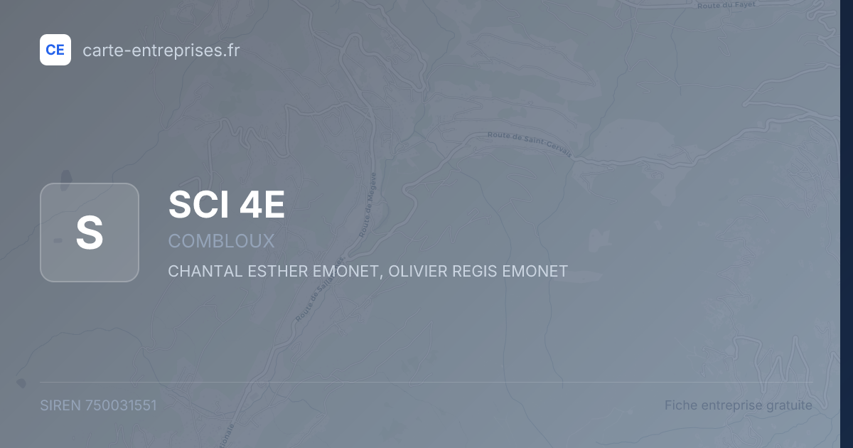 SCI 4E — 750031551 — fiche entreprise
