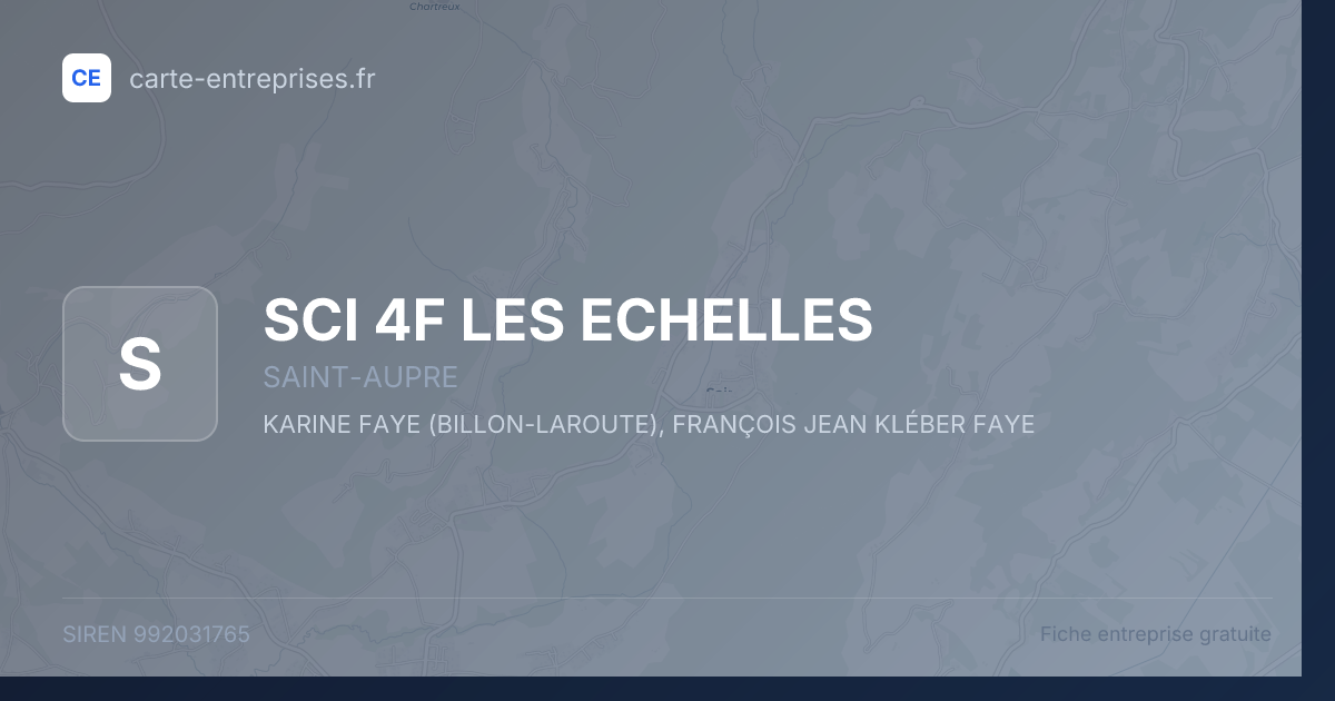 SCI 4F LES ECHELLES — 992031765 — fiche entreprise