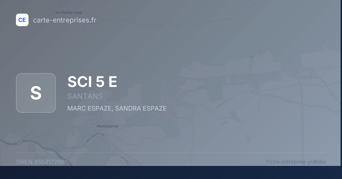 SCI 5 E — 850417296 — fiche entreprise