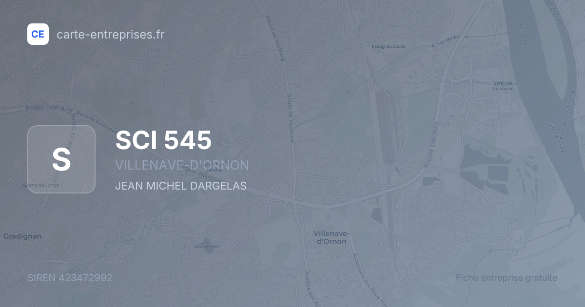 SCI 545 — 423472992 — fiche entreprise