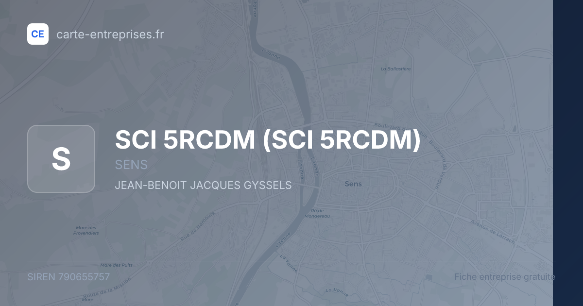 SCI 5RCDM — 790655757 — fiche entreprise
