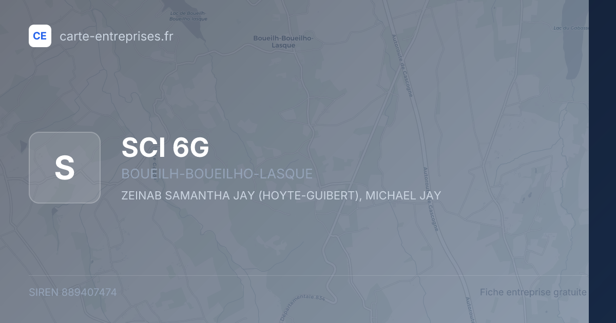SCI 6G — 889407474 — fiche entreprise