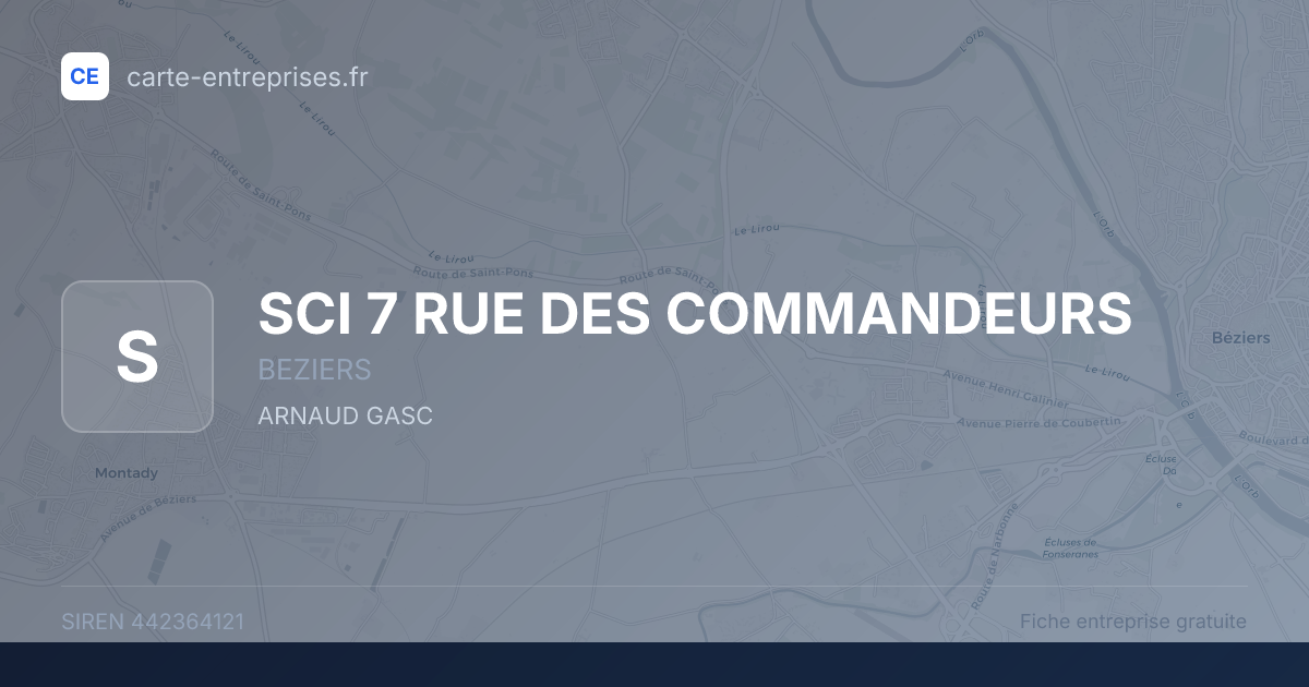 SCI 7 RUE DES COMMANDEURS — 442364121 — fiche entreprise