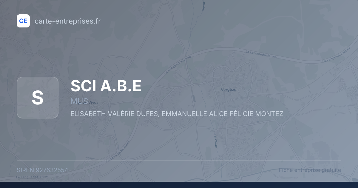 SCI A.B.E — 927632554 — fiche entreprise