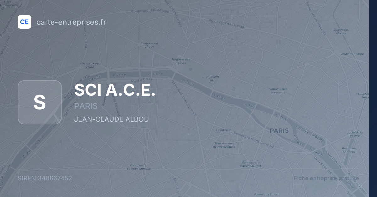SCI A.C.E. — 348667452 — fiche entreprise