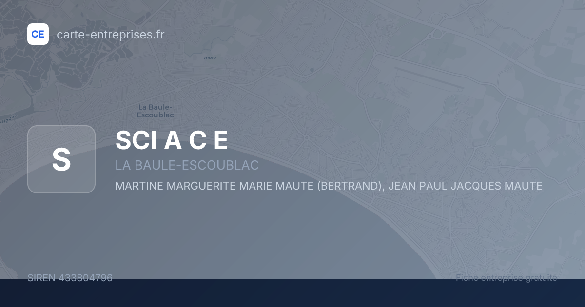 SCI A C E — 433804796 — fiche entreprise
