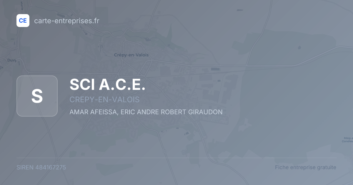 SCI A.C.E. — 484167275 — fiche entreprise