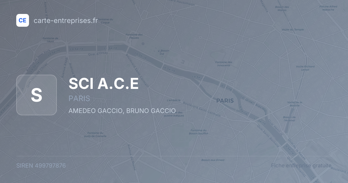 SCI A.C.E — 499797876 — fiche entreprise