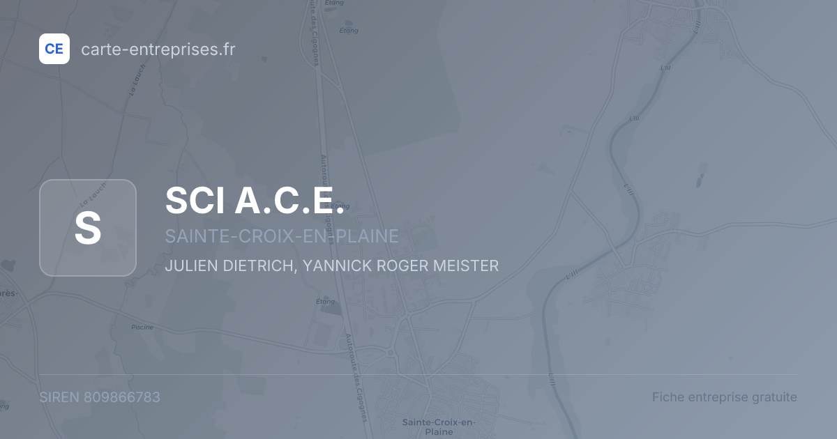 SCI A.C.E. — 809866783 — fiche entreprise