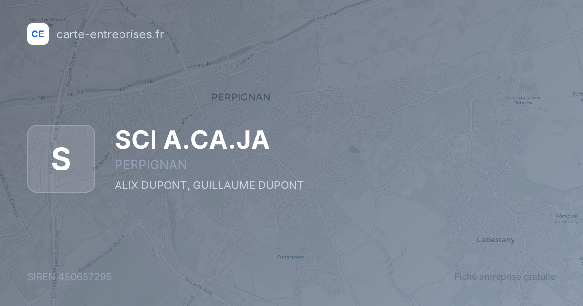 SCI A.CA.JA — 480657295 — fiche entreprise
