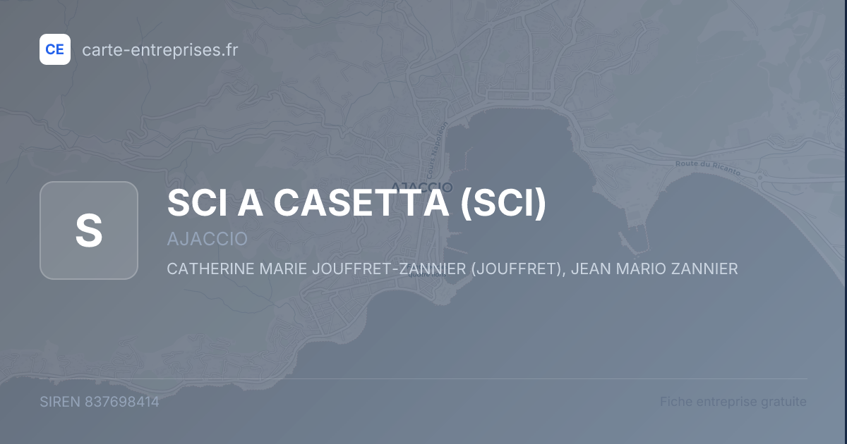 SCI A CASETTA (SCI) — 837698414 — fiche entreprise