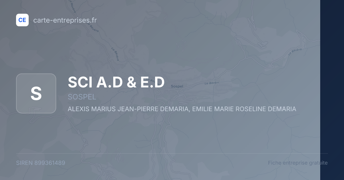 SCI A.D & E.D — 899361489 — fiche entreprise