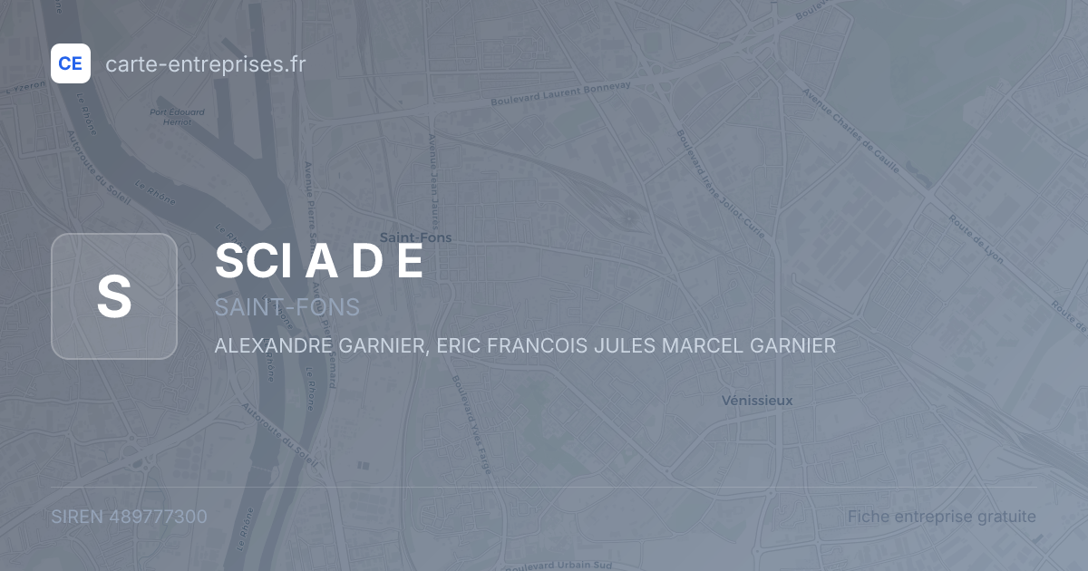 SCI A D E — 489777300 — fiche entreprise