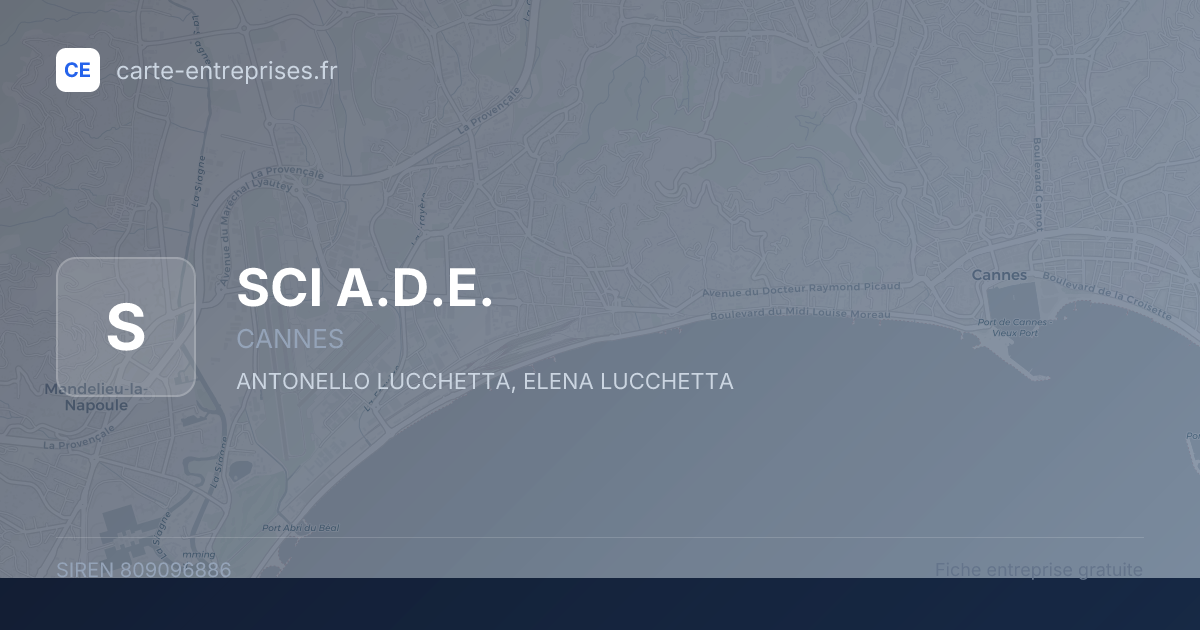 SCI A.D.E. — 809096886 — fiche entreprise