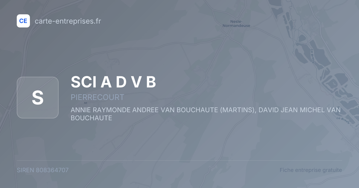 SCI A D V B — 808364707 — fiche entreprise