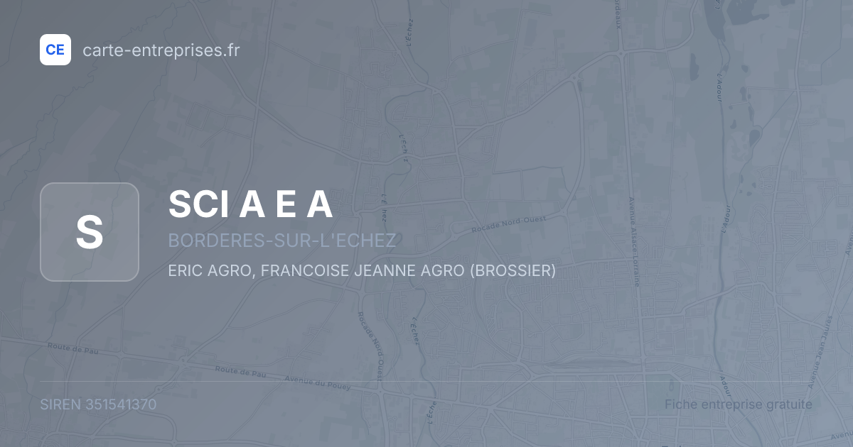 SCI A E A — 351541370 — fiche entreprise