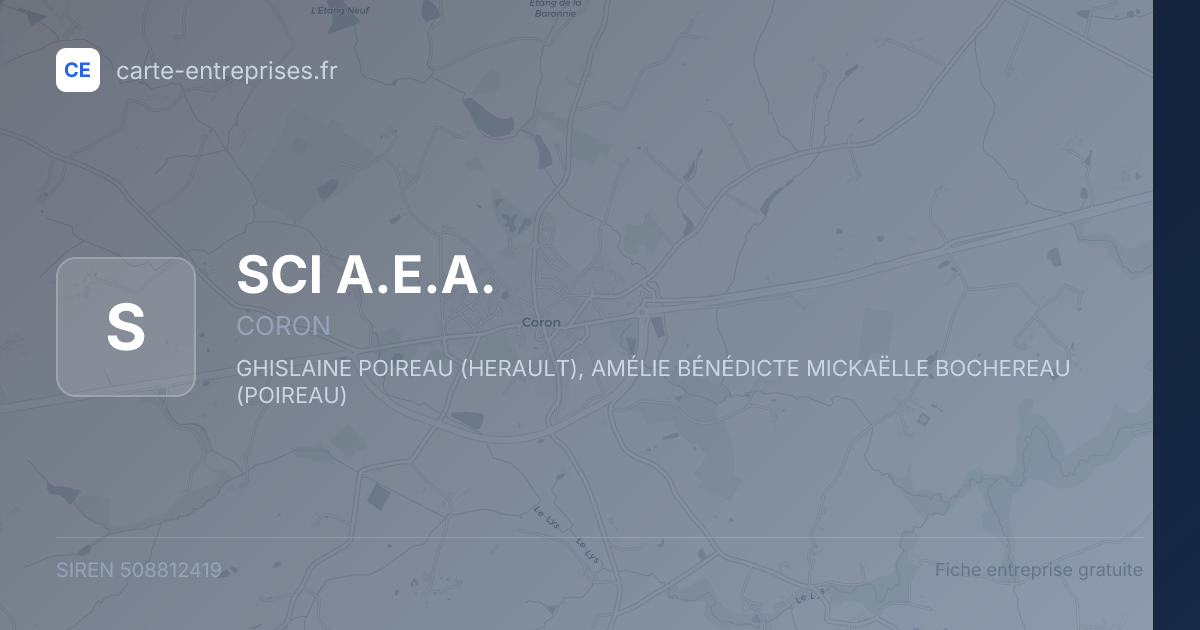 SCI A.E.A. — 508812419 — fiche entreprise