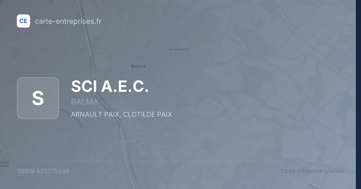SCI A.E.C. — 420775934 — fiche entreprise