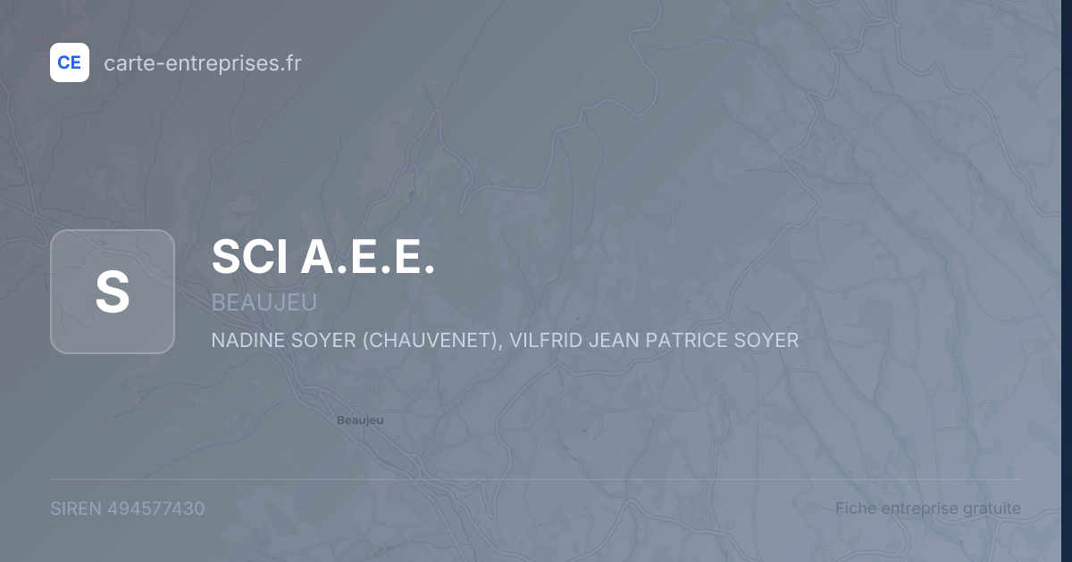 SCI A.E.E. — 494577430 — fiche entreprise