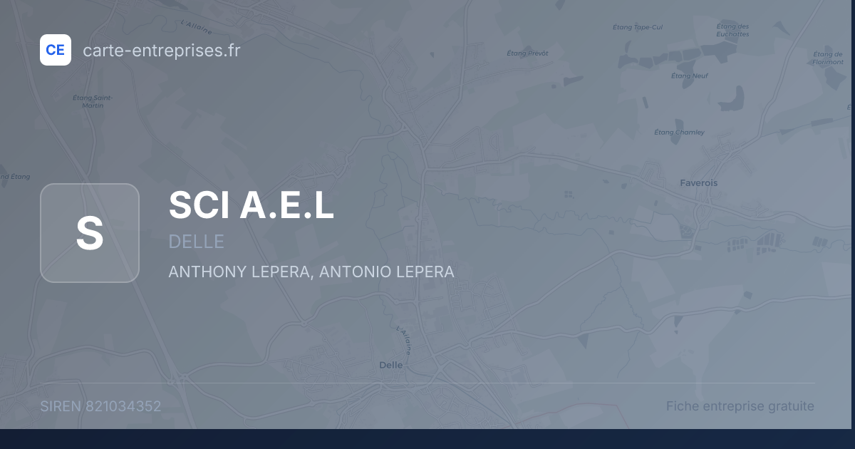 SCI A.E.L — 821034352 — fiche entreprise