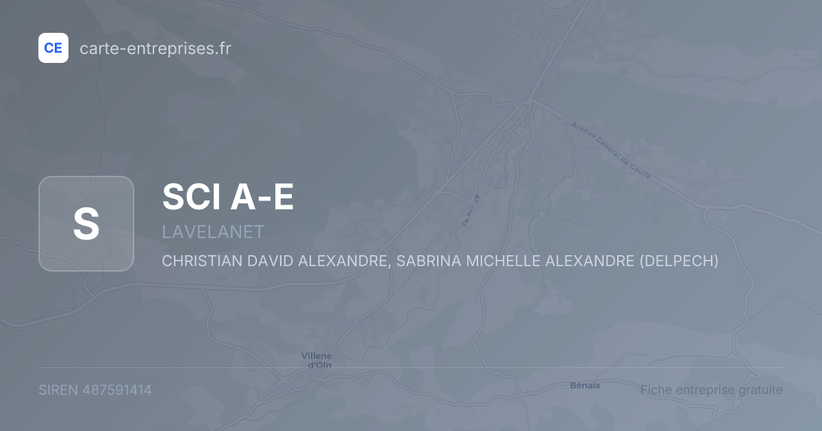 SCI A-E — 487591414 — fiche entreprise