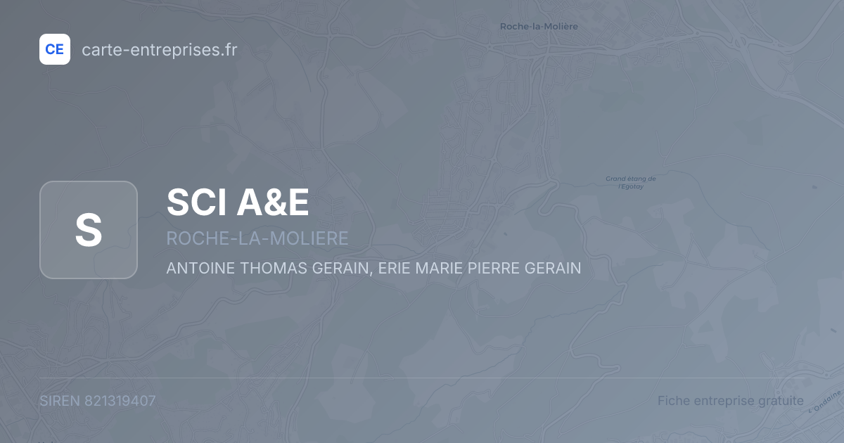 SCI A&E — 821319407 — fiche entreprise