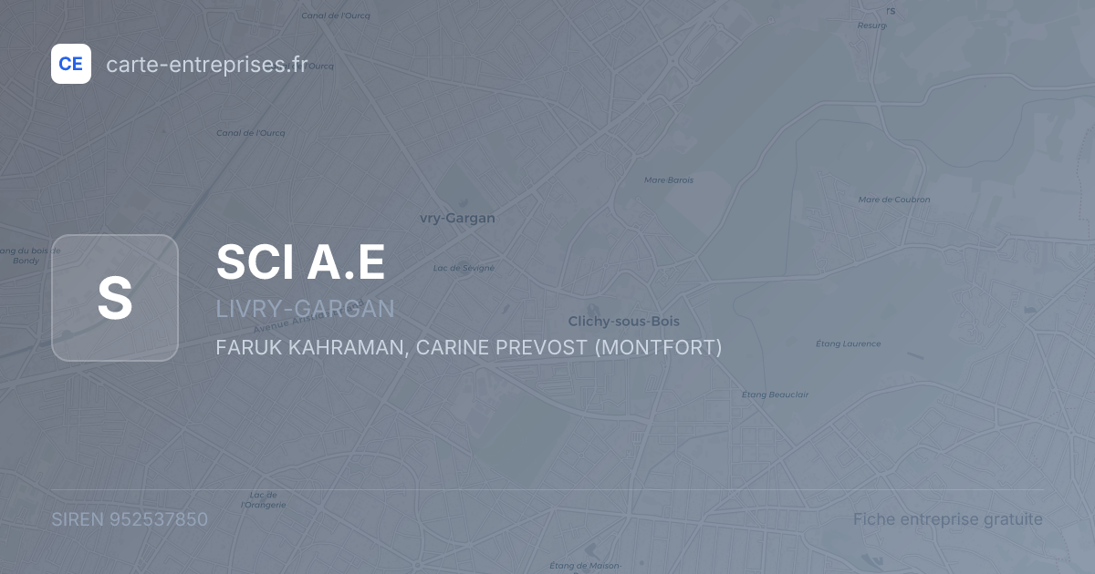 SCI A.E — 952537850 — fiche entreprise