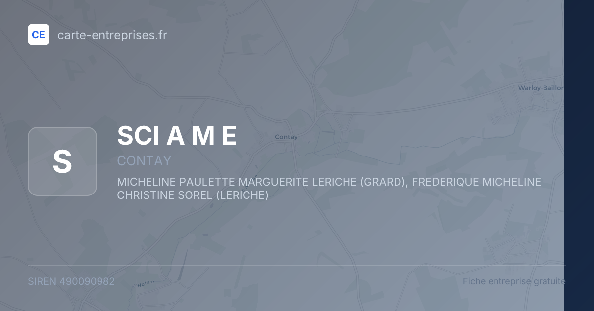 SCI A M E — 490090982 — fiche entreprise