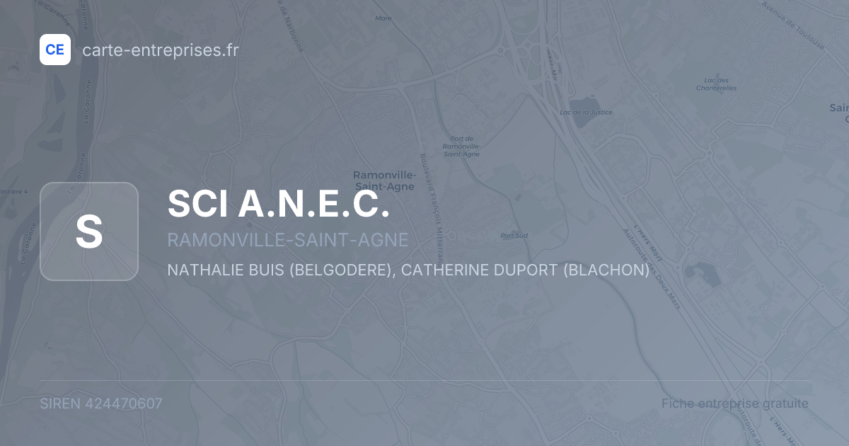 SCI A.N.E.C. — 424470607 — fiche entreprise