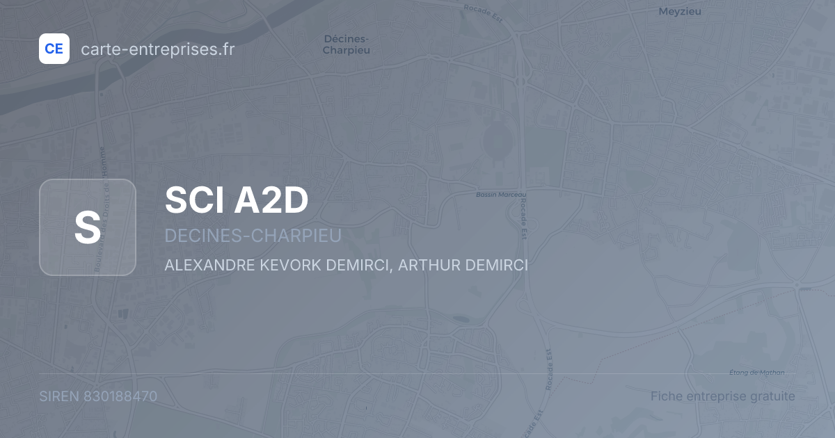 SCI A2D — 830188470 — fiche entreprise