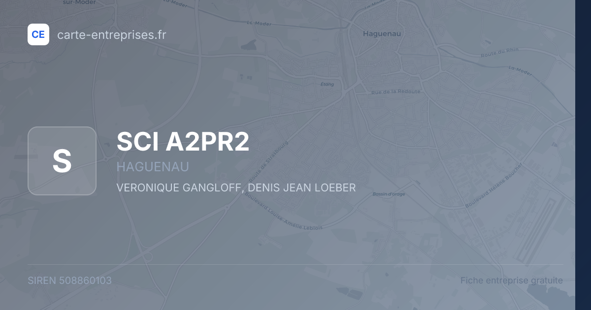 SCI A2PR2 — 508860103 — fiche entreprise