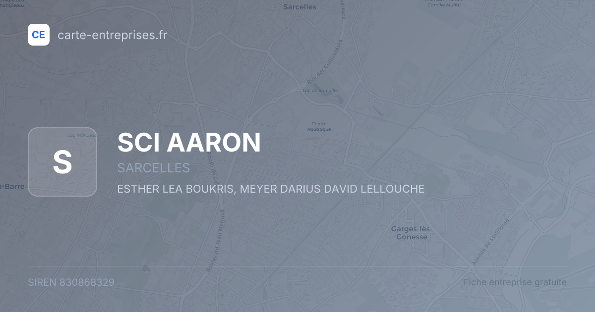 SCI AARON — 830868329 — fiche entreprise