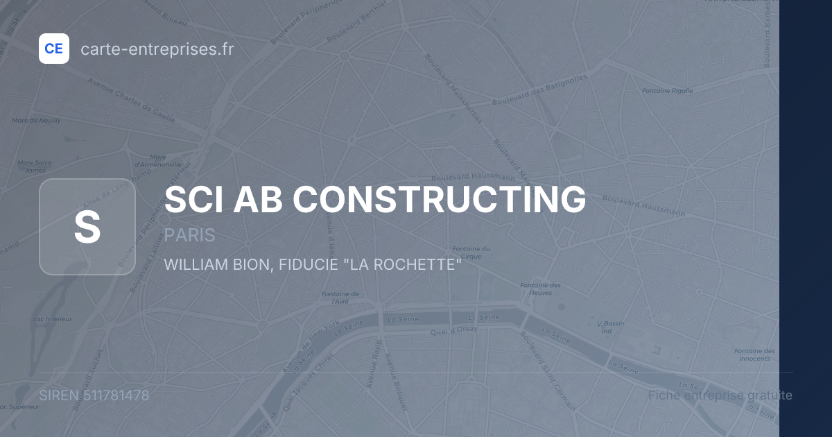 SCI AB CONSTRUCTING — 511781478 — fiche entreprise