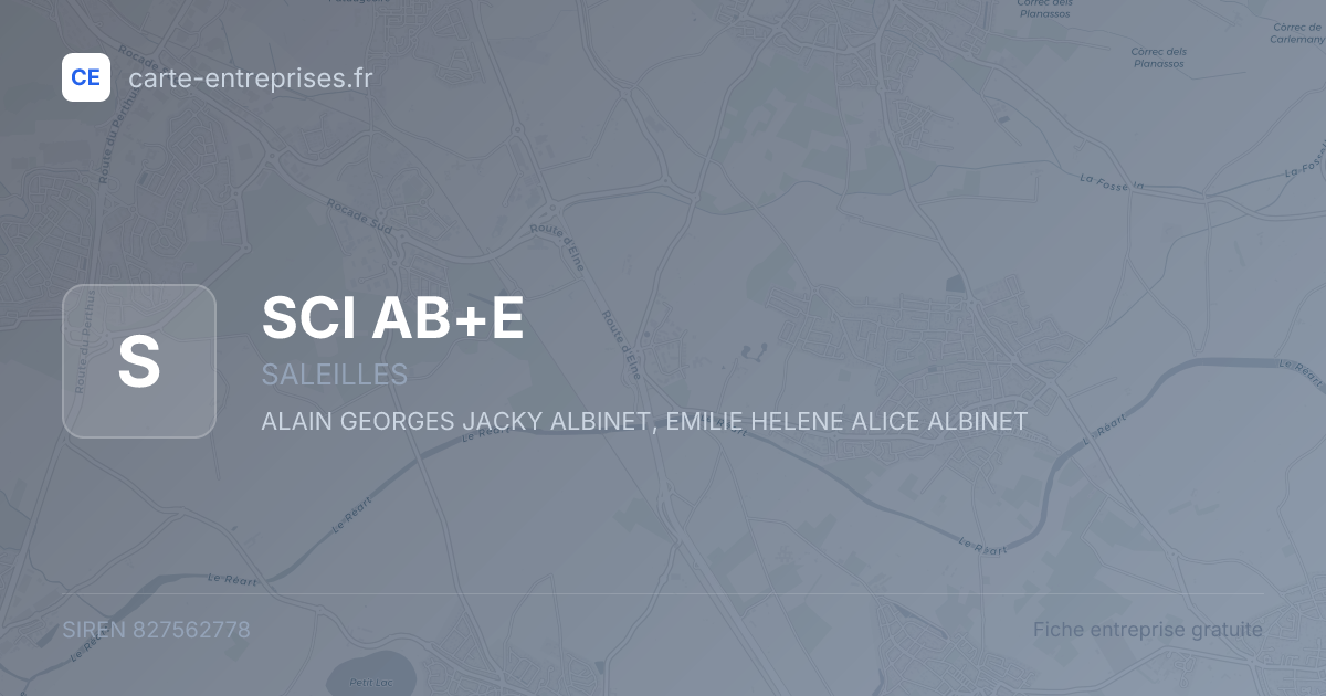 SCI AB+E — 827562778 — fiche entreprise