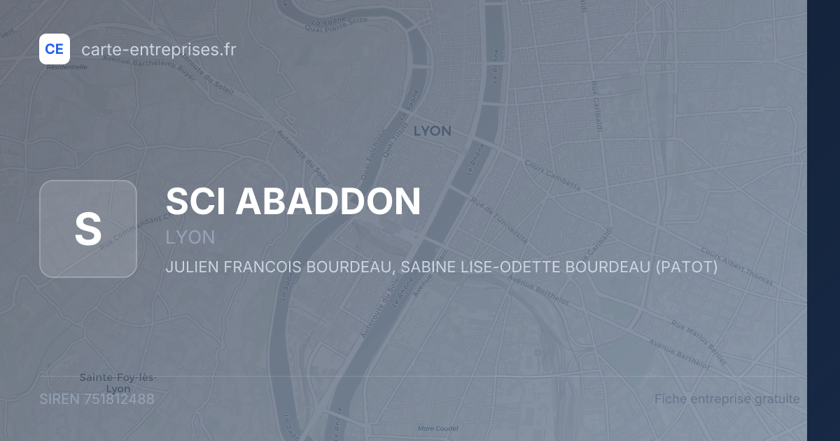 SCI ABADDON — 751812488 — fiche entreprise