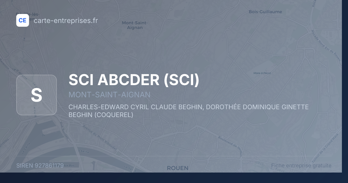 SCI ABCDER (SCI) — 927861179 — fiche entreprise