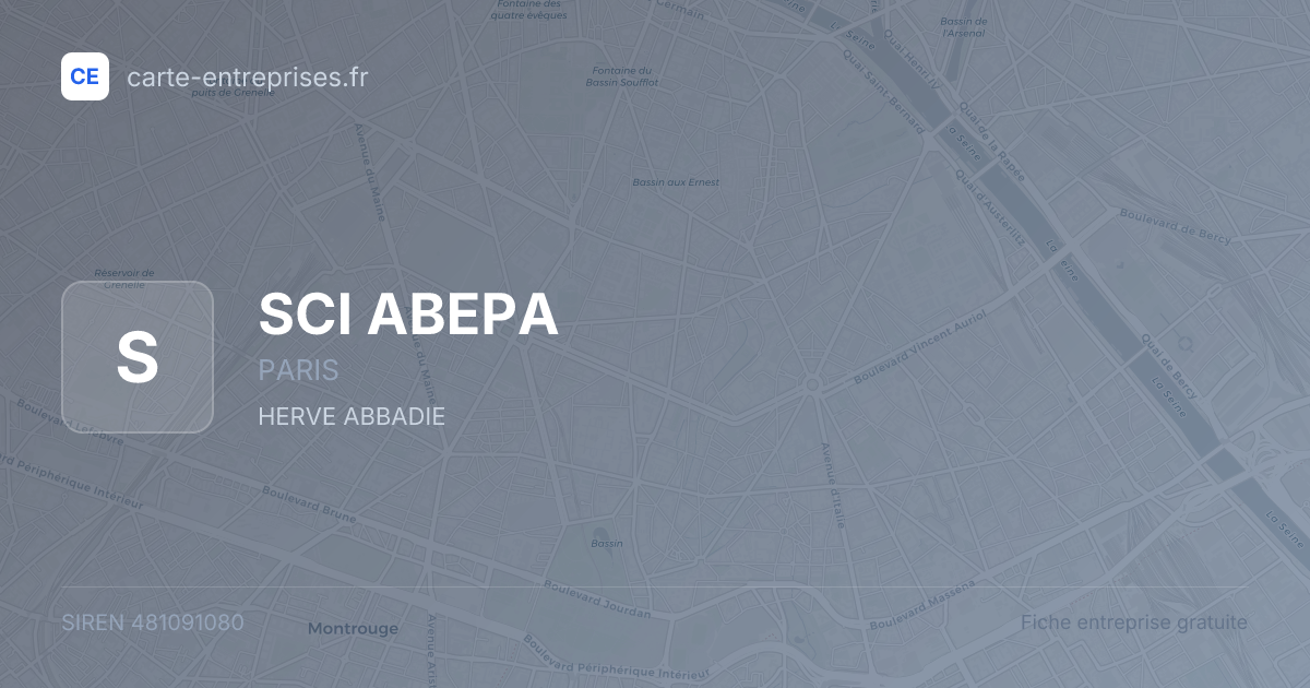 SCI ABEPA — 481091080 — fiche entreprise