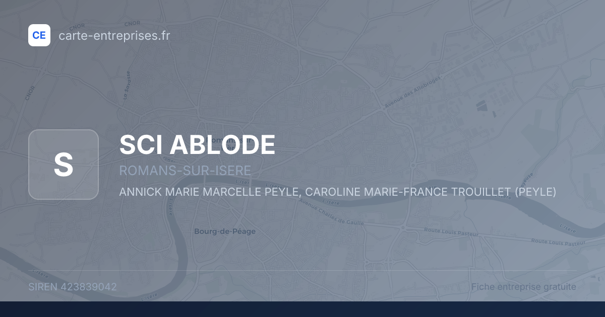 SCI ABLODE — 423839042 — fiche entreprise