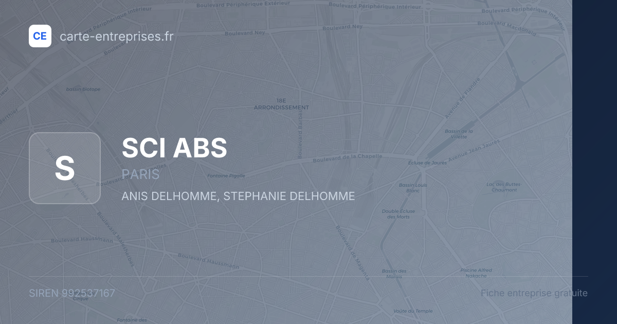 SCI ABS — 992537167 — fiche entreprise