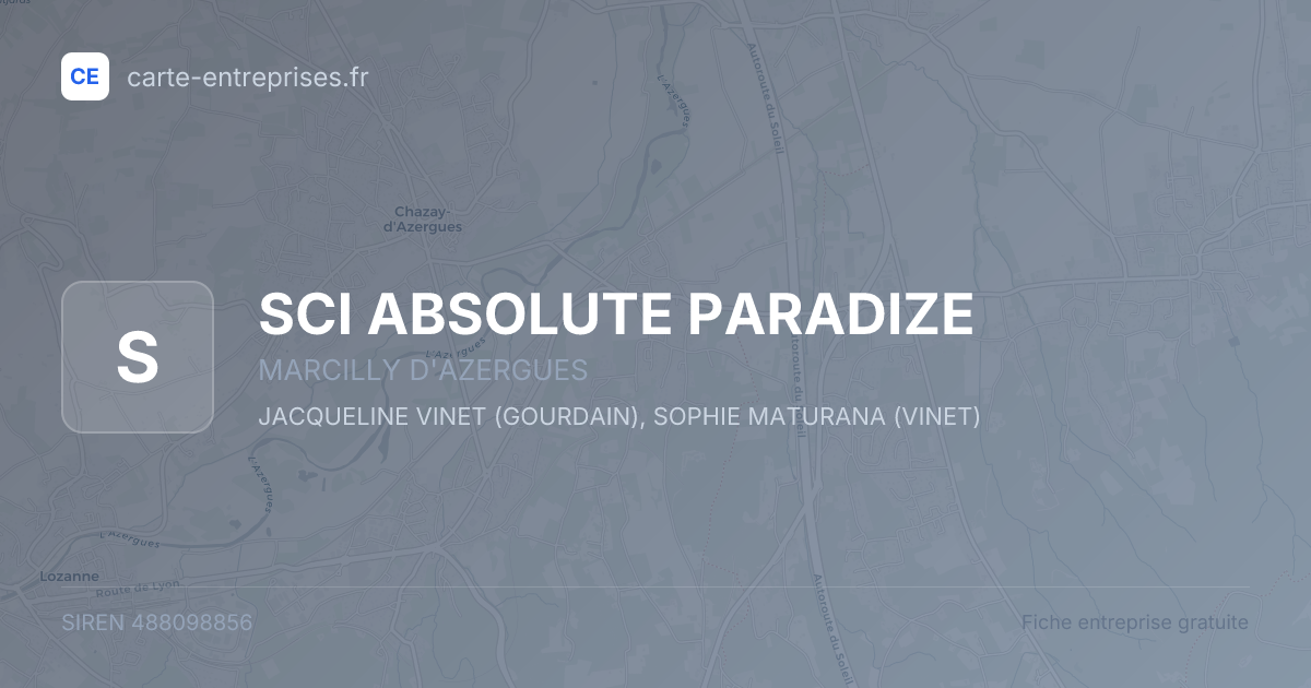 SCI ABSOLUTE PARADIZE — 488098856 — fiche entreprise