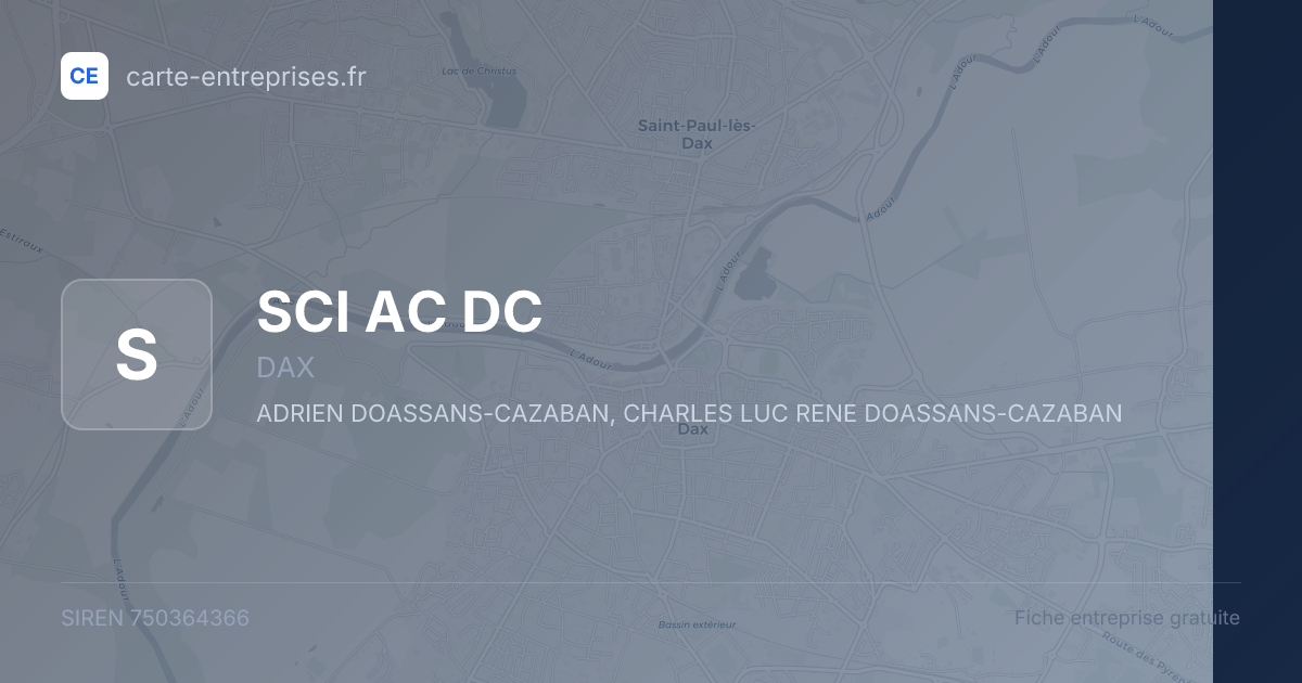 SCI AC DC — 750364366 — fiche entreprise