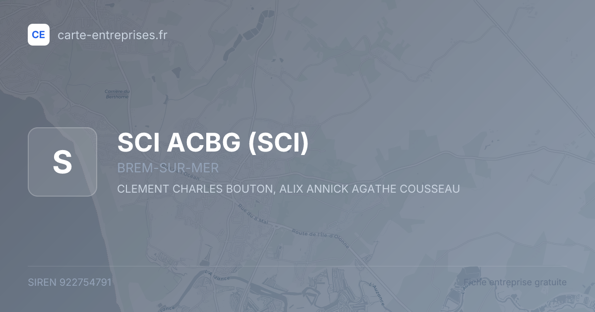 SCI ACBG (SCI) — 922754791 — fiche entreprise