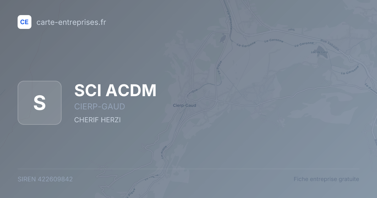 SCI ACDM — 422609842 — fiche entreprise