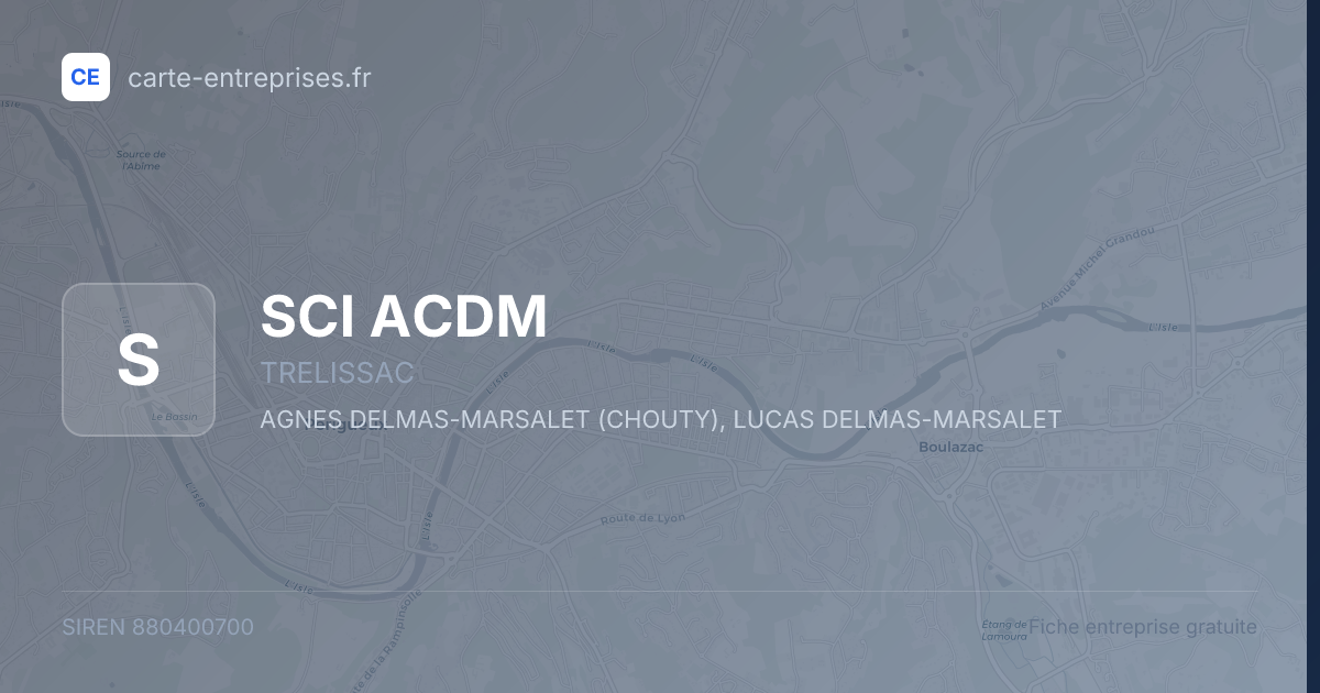 SCI ACDM — 880400700 — fiche entreprise